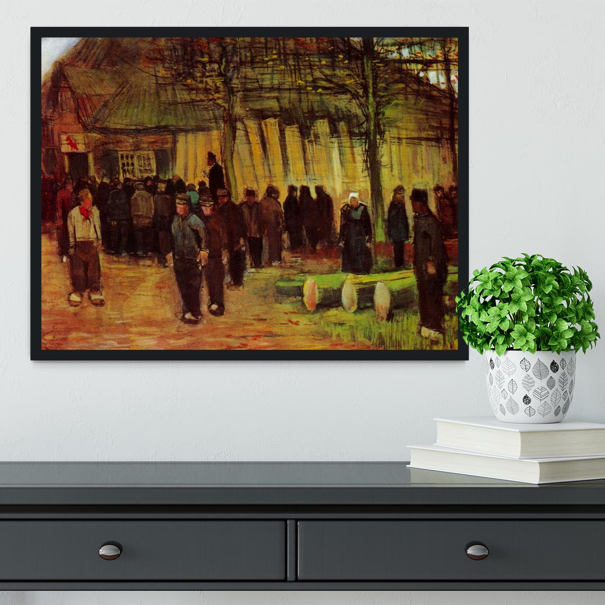Lumber Sale by Van Gogh Framed Print - Canvas Art Rocks - 2