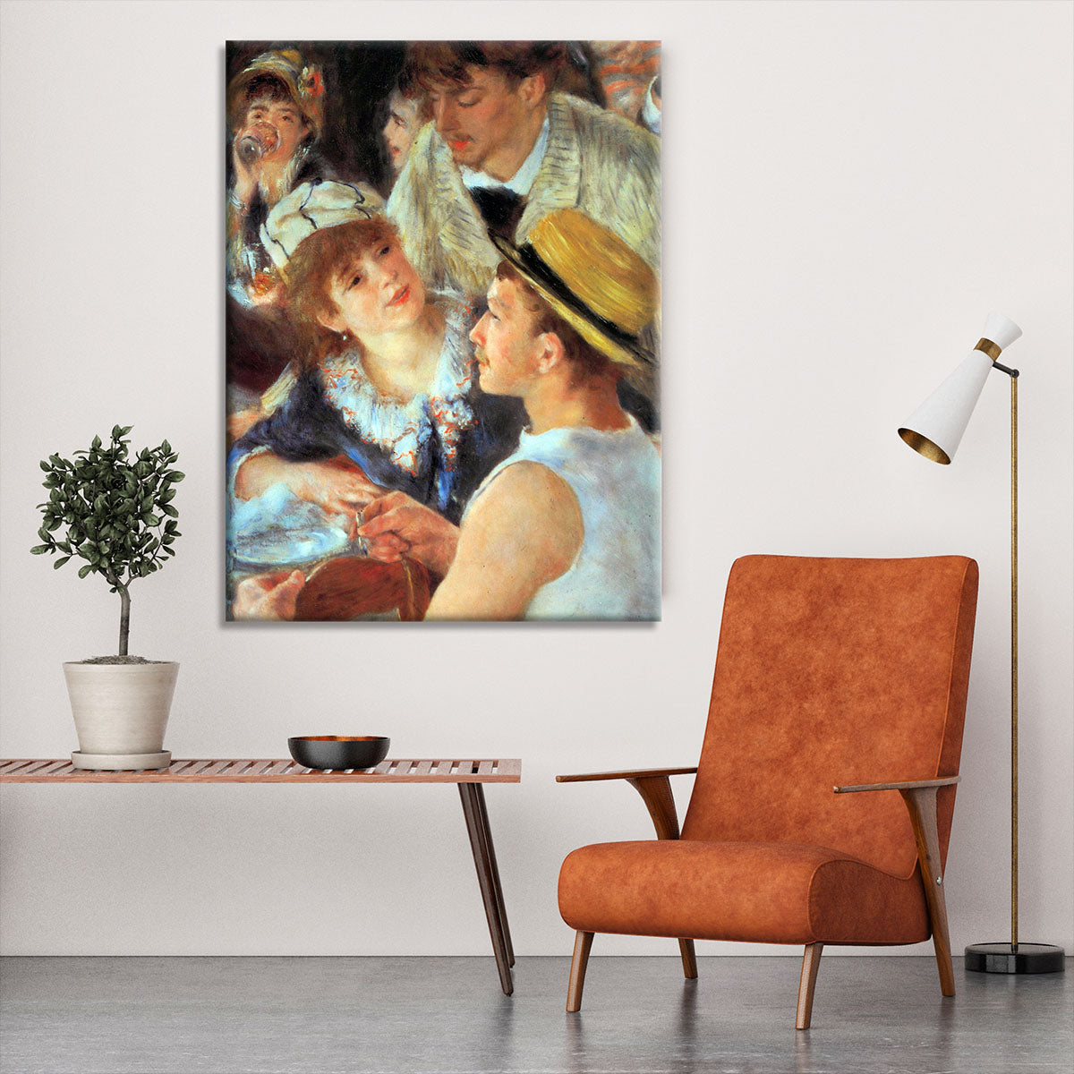 Lunch on the boat party detail by Renoir Canvas Print or Poster - Canvas Art Rocks - 6