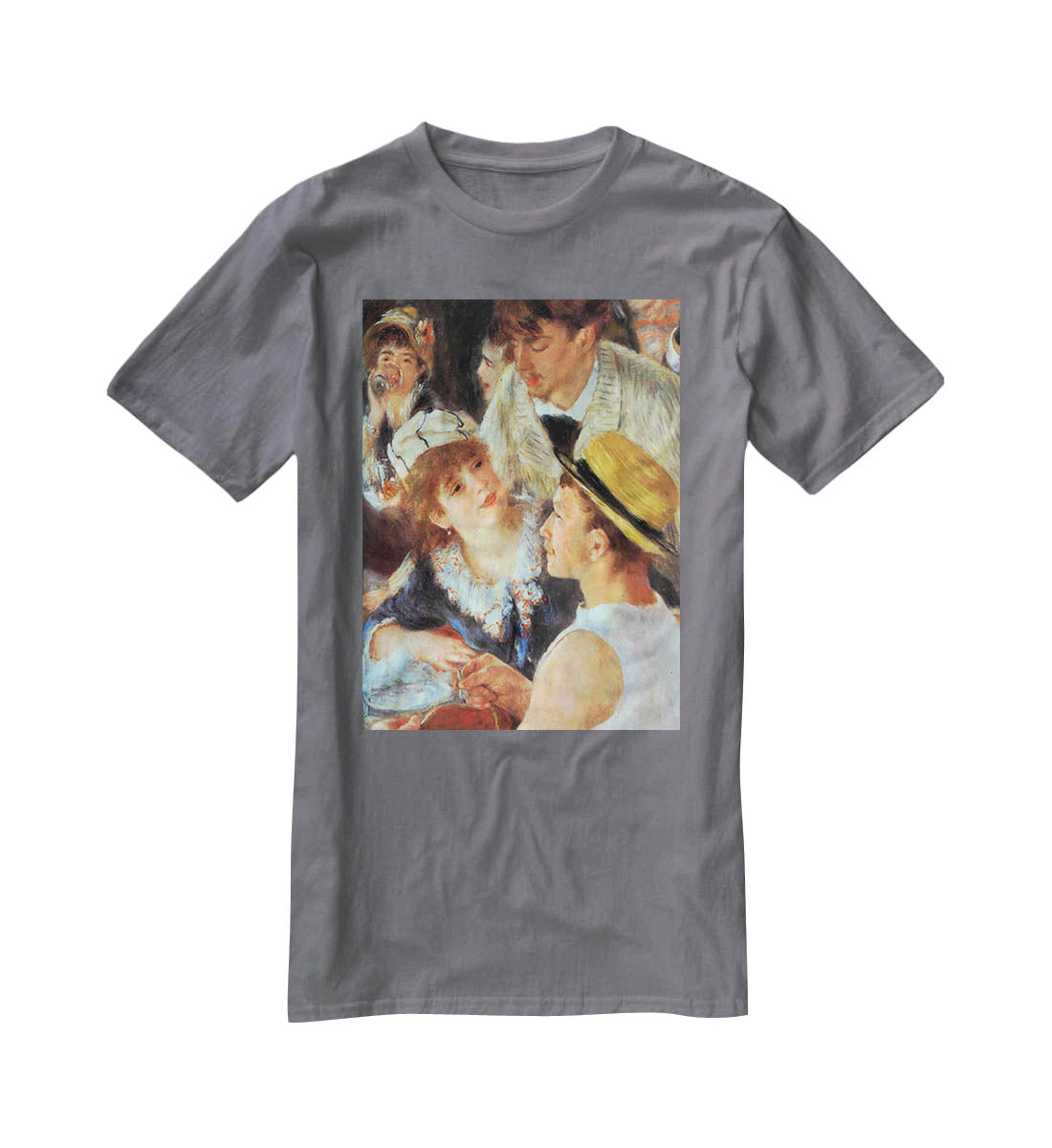 Lunch on the boat party detail by Renoir T-Shirt - Canvas Art Rocks - 3