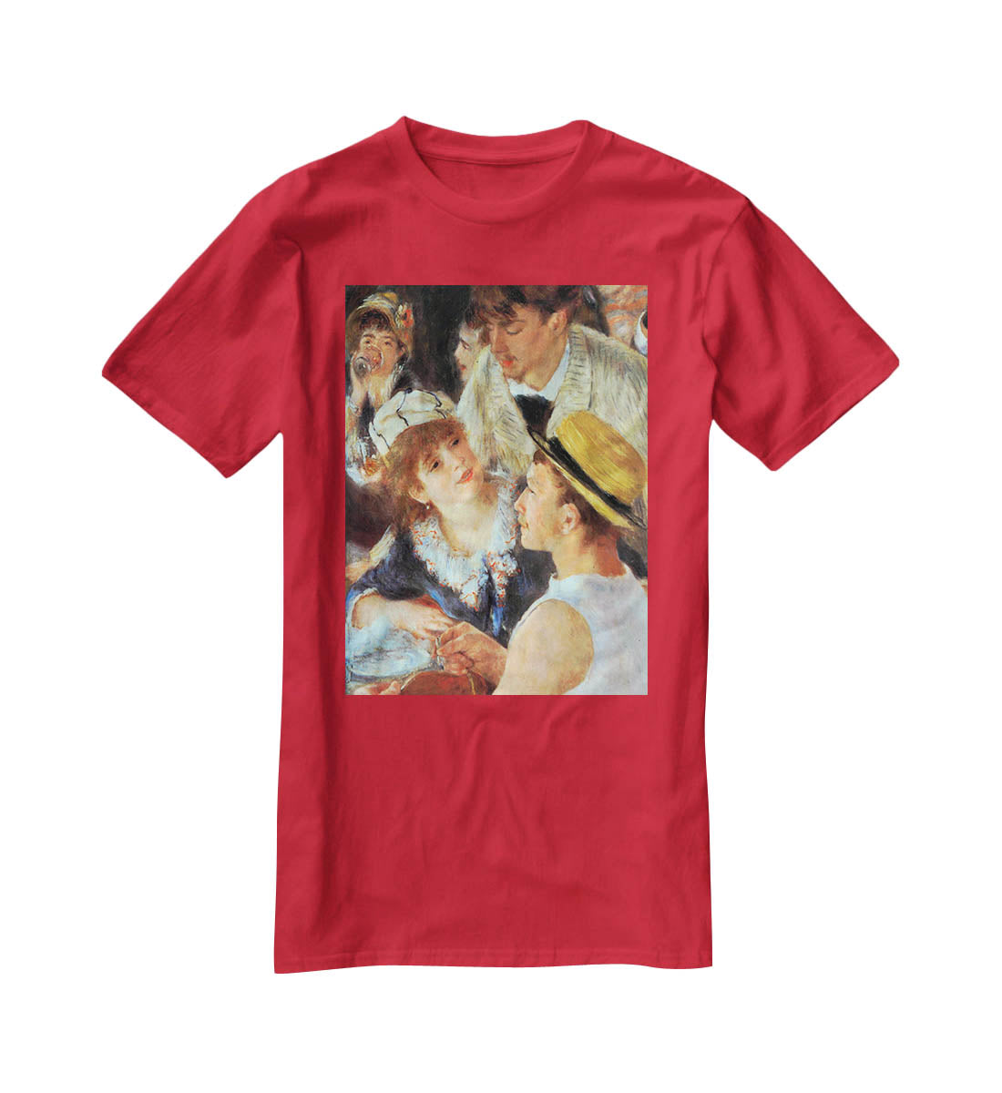 Lunch on the boat party detail by Renoir T-Shirt - Canvas Art Rocks - 4