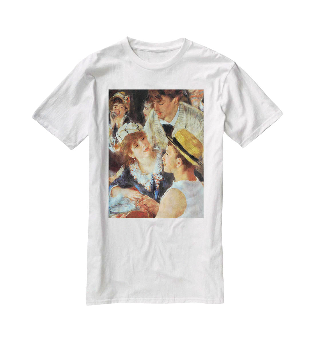 Lunch on the boat party detail by Renoir T-Shirt - Canvas Art Rocks - 5