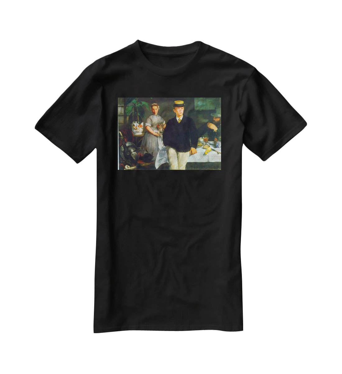 Luncheon by Manet T-Shirt - Canvas Art Rocks - 1