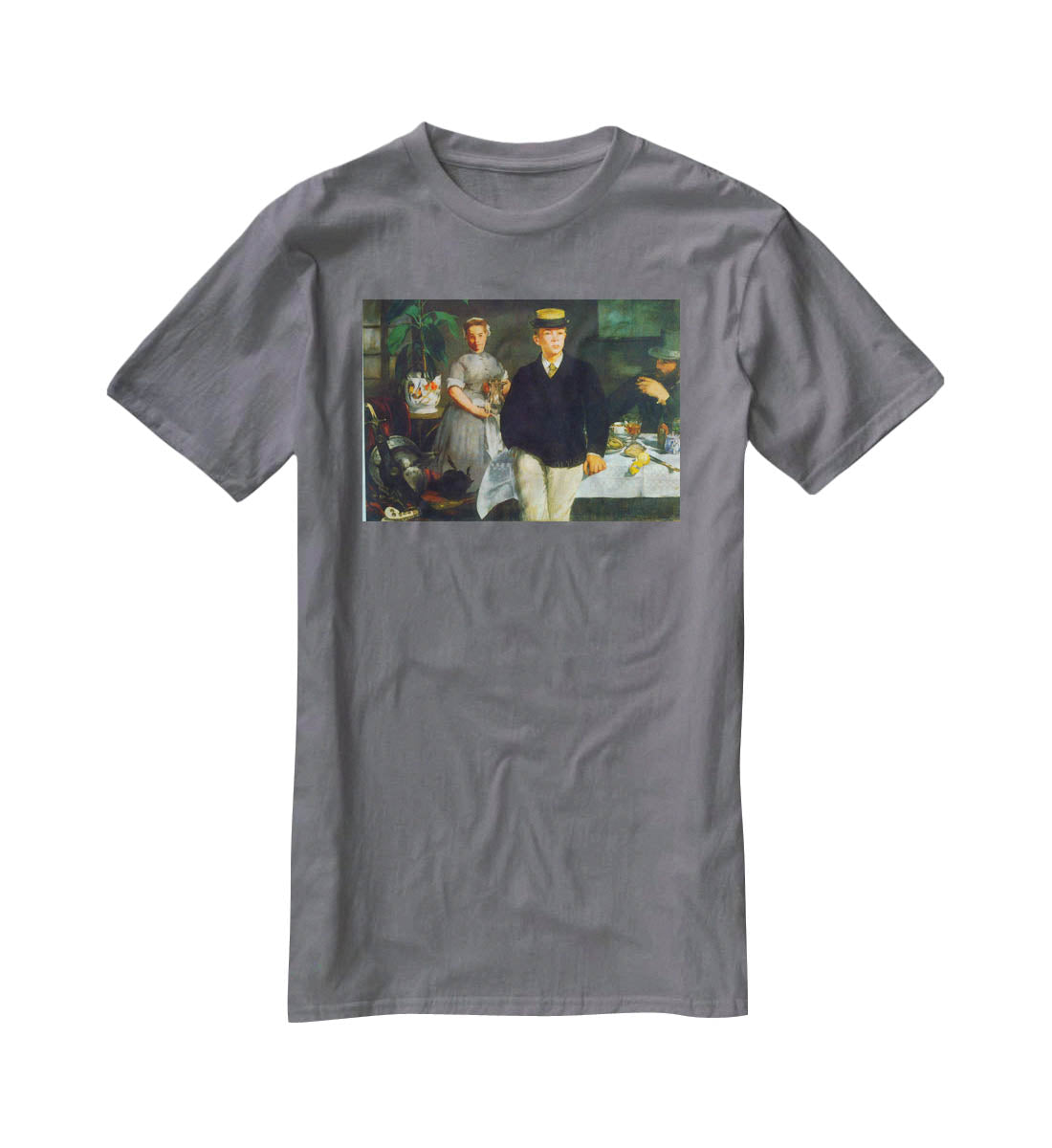 Luncheon by Manet T-Shirt - Canvas Art Rocks - 3