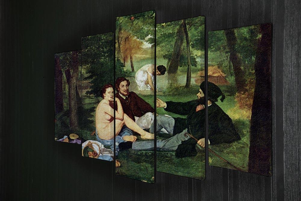 Luncheon on The Grass 1863 by Manet 5 Split Panel Canvas - Canvas Art Rocks - 2