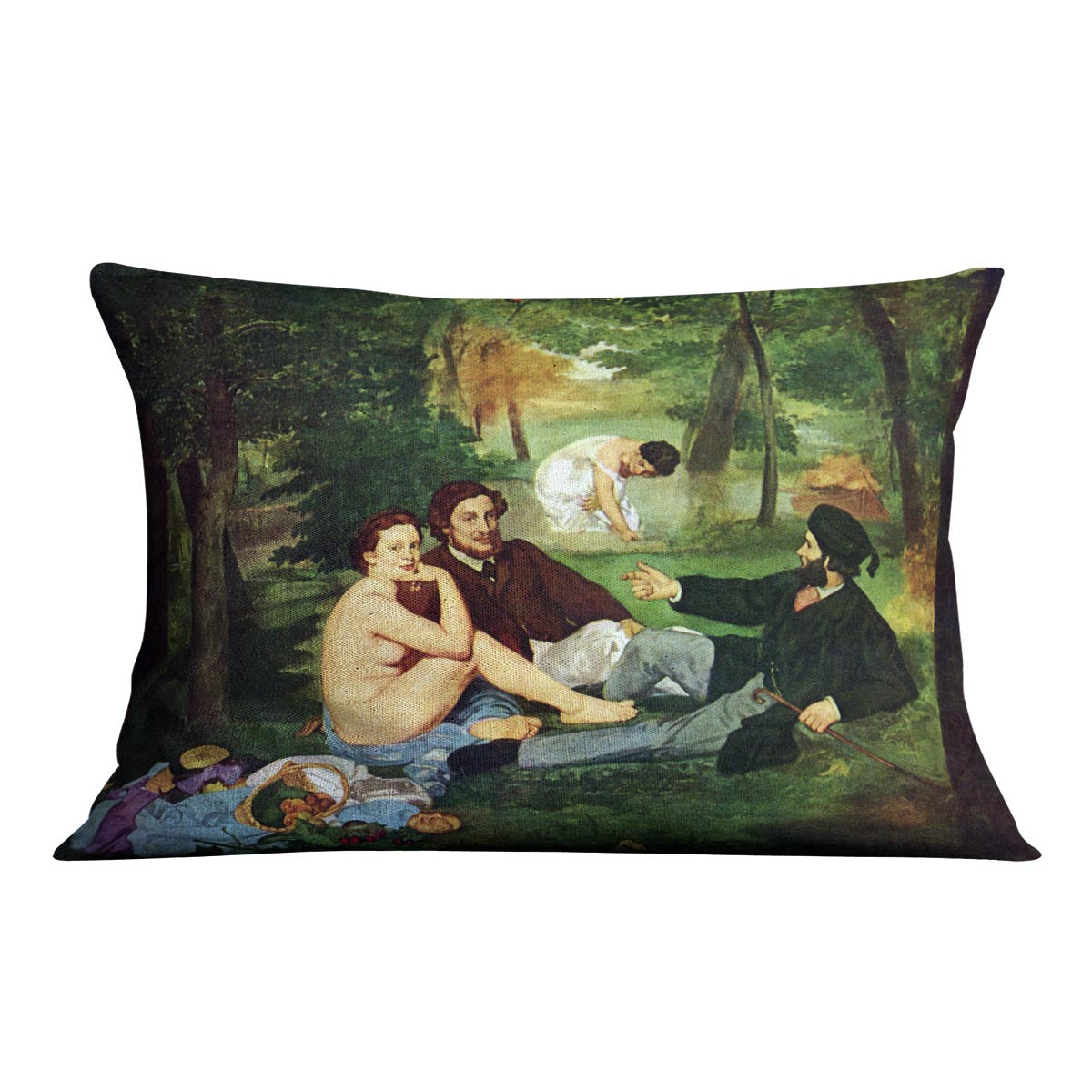 Luncheon on The Grass 1863 by Manet Cushion