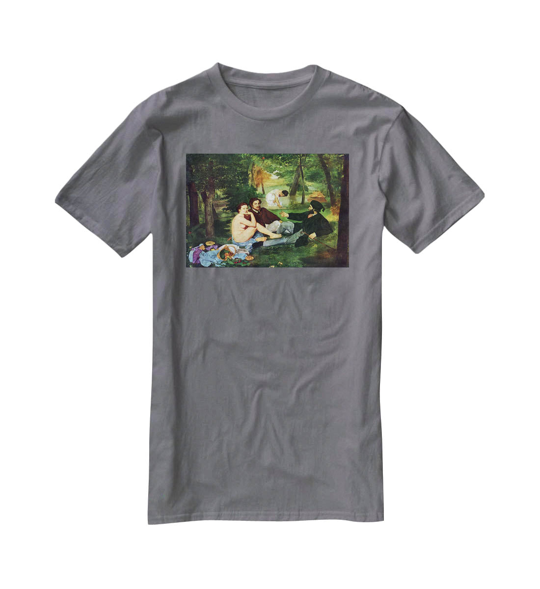 Luncheon on The Grass 1863 by Manet T-Shirt - Canvas Art Rocks - 3