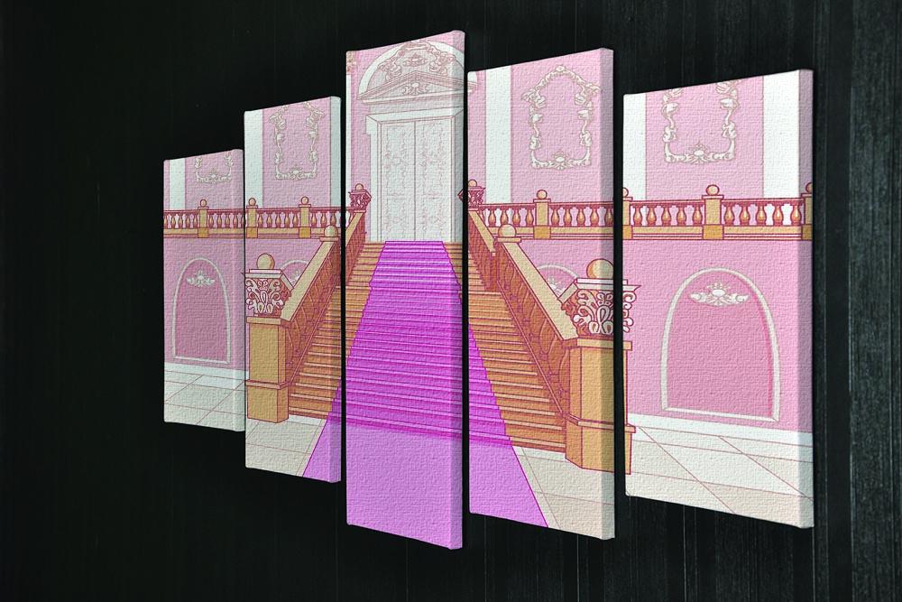 Luxury staircase in the magic palace 5 Split Panel Canvas - Canvas Art Rocks - 2