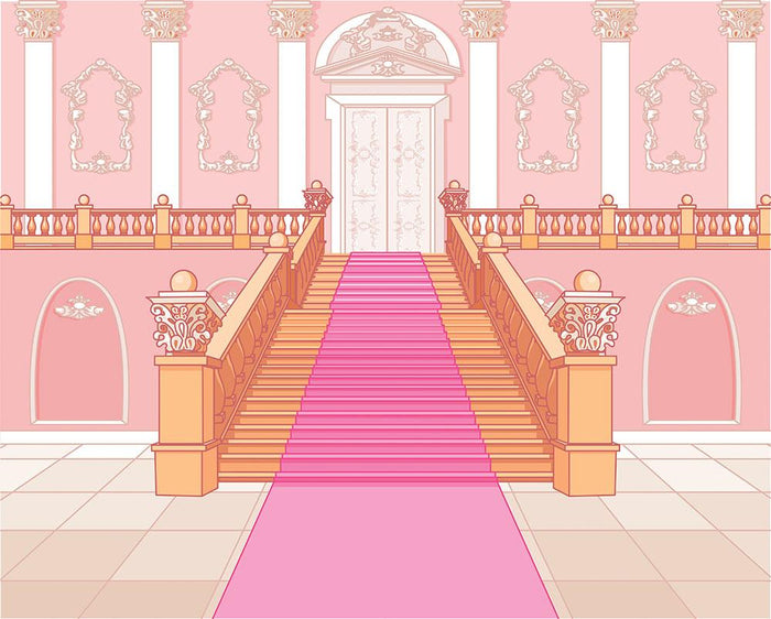Luxury staircase in the magic palace Wall Mural Wallpaper