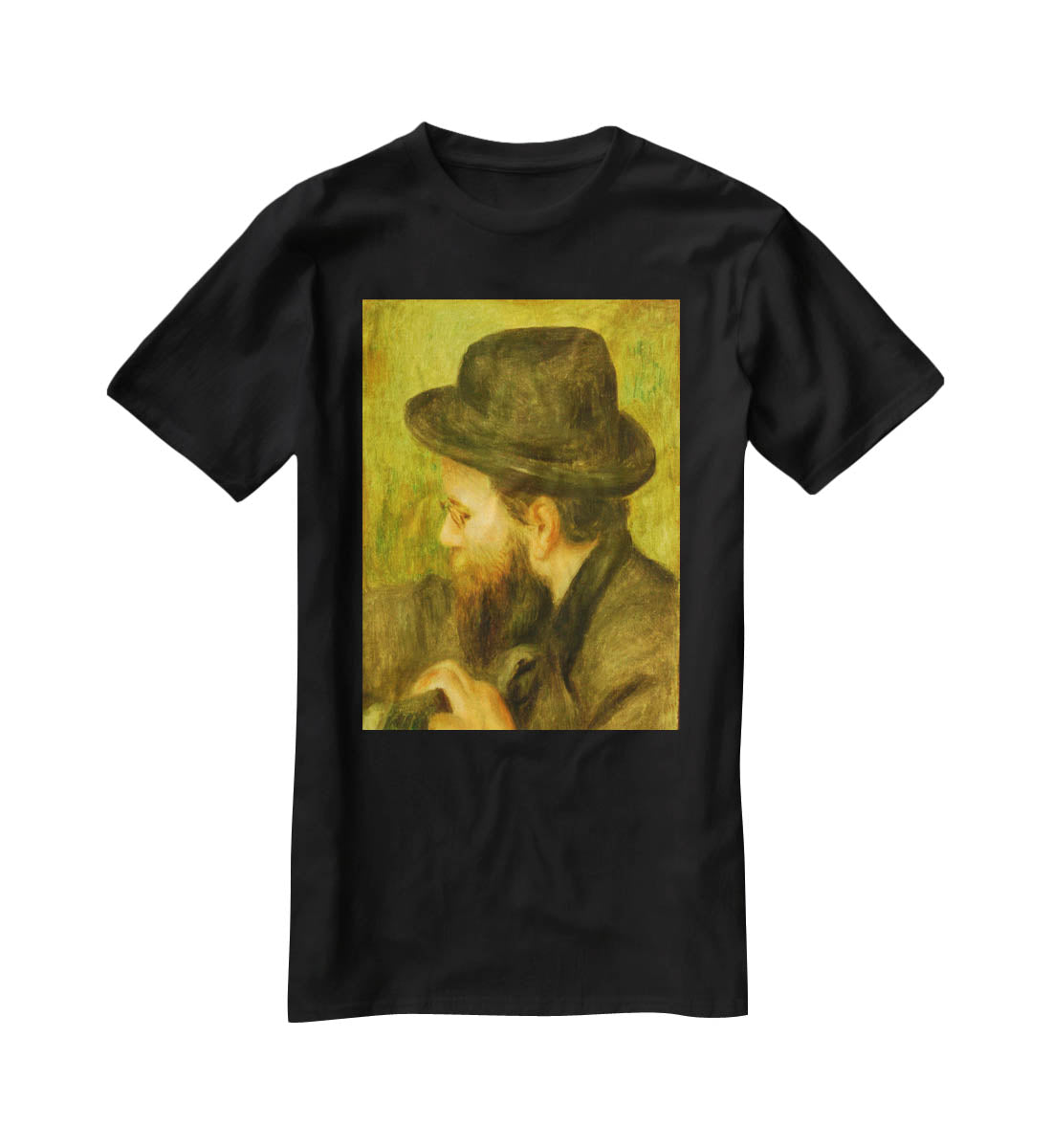 M Bernard man with the black hat by Renoir T-Shirt - Canvas Art Rocks - 1