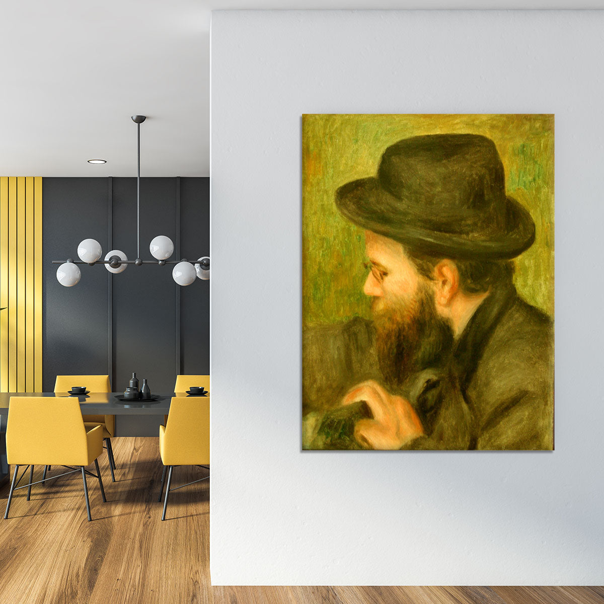 M Bernard man with the black hat by Renoir Canvas Print or Poster - Canvas Art Rocks - 4