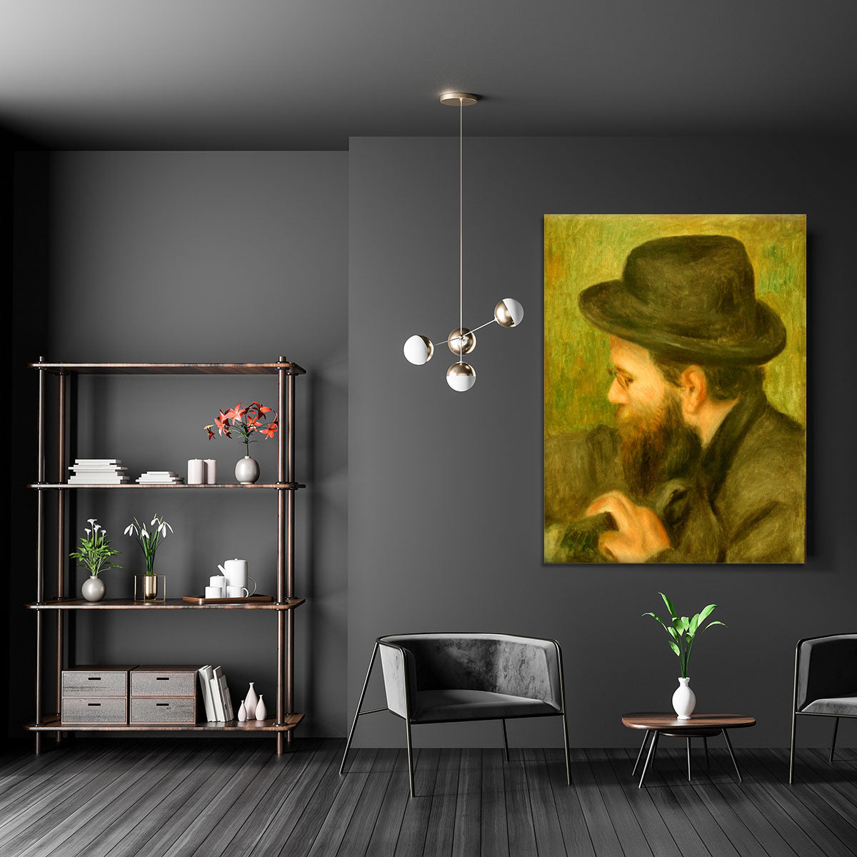 M Bernard man with the black hat by Renoir Canvas Print or Poster - Canvas Art Rocks - 5