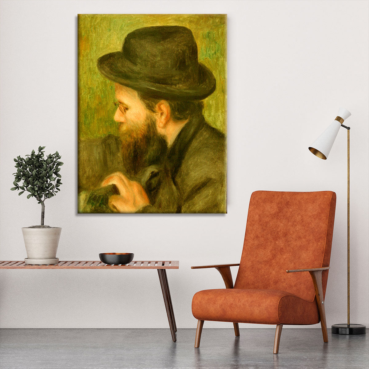 M Bernard man with the black hat by Renoir Canvas Print or Poster - Canvas Art Rocks - 6