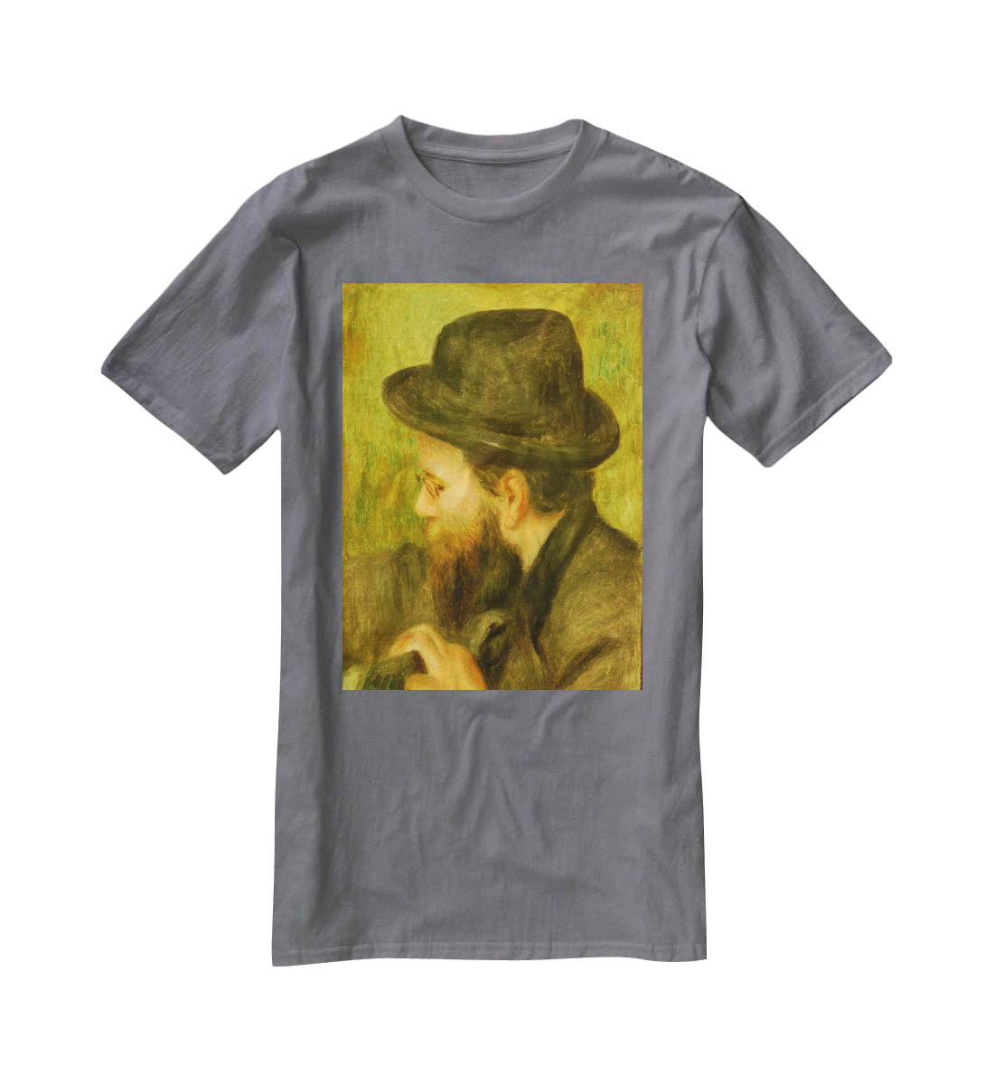 M Bernard man with the black hat by Renoir T-Shirt - Canvas Art Rocks - 3