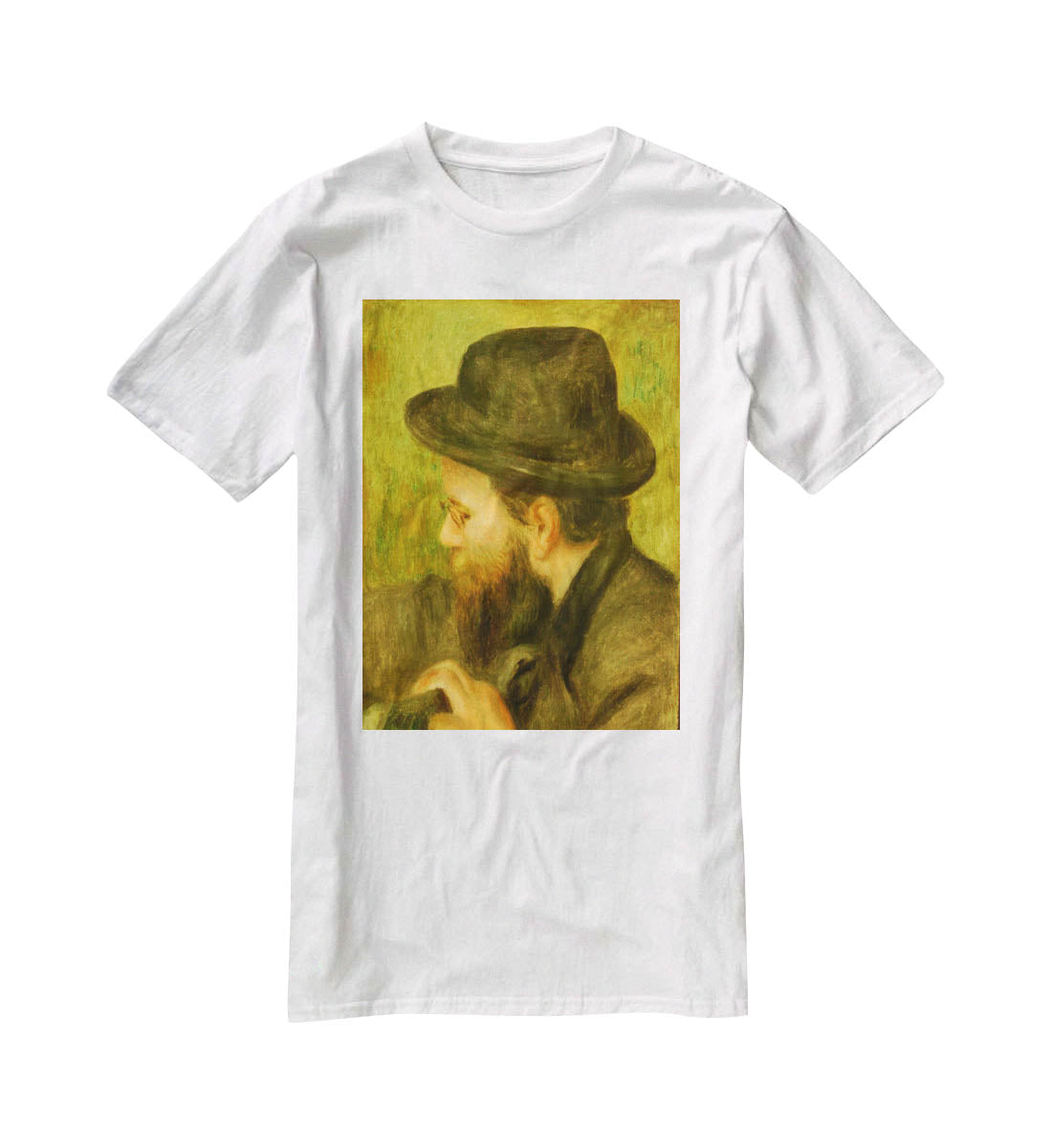 M Bernard man with the black hat by Renoir T-Shirt - Canvas Art Rocks - 5