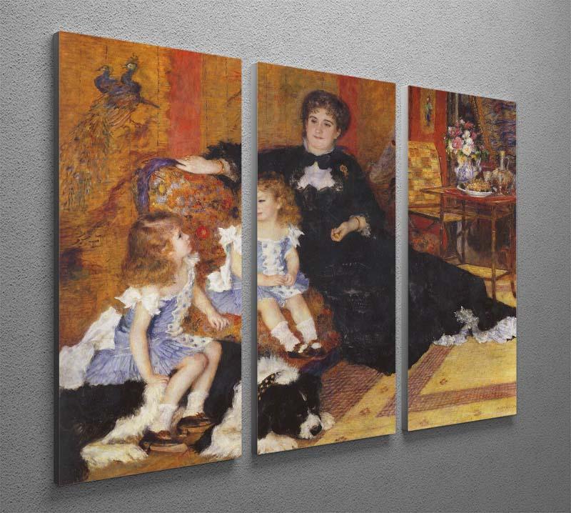 Madame Charpentier and her children by Renoir 3 Split Panel Canvas Print - Canvas Art Rocks - 2