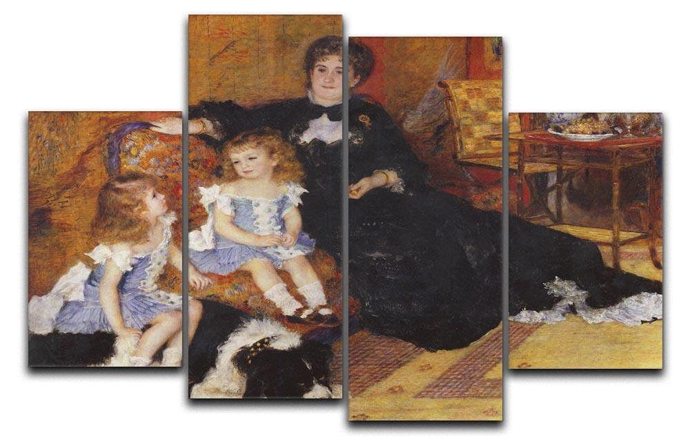Madame Charpentier and her children by Renoir 4 Split Panel Canvas  - Canvas Art Rocks - 1