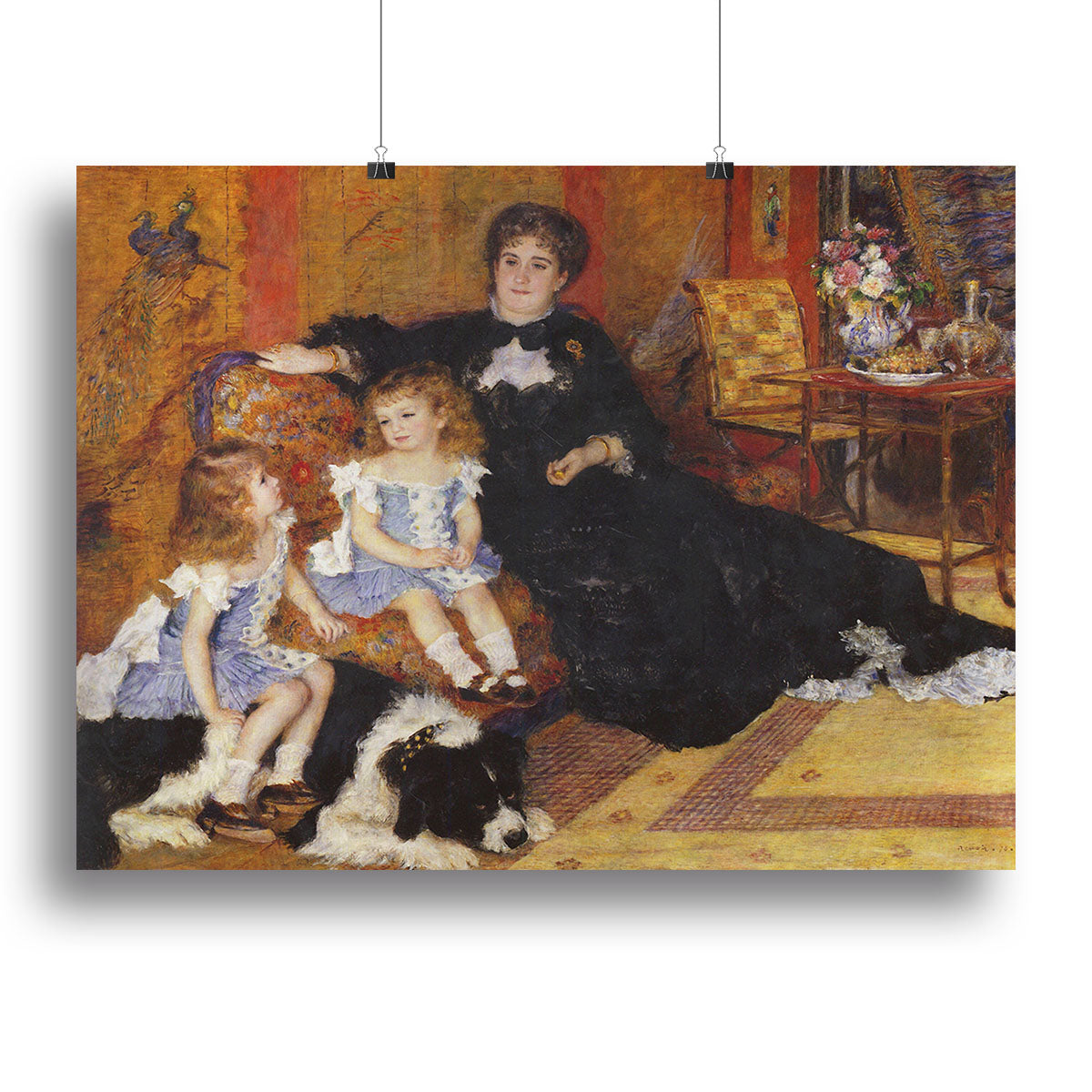 Madame Charpentier and her children by Renoir Canvas Print or Poster - Canvas Art Rocks - 2
