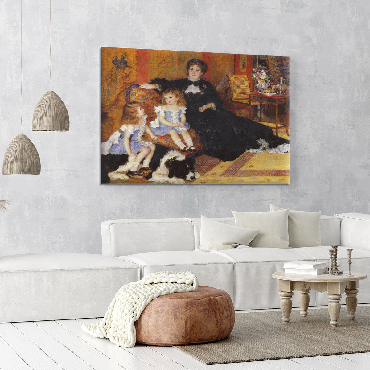 Madame Charpentier and her children by Renoir Canvas Print or Poster - Canvas Art Rocks - 6