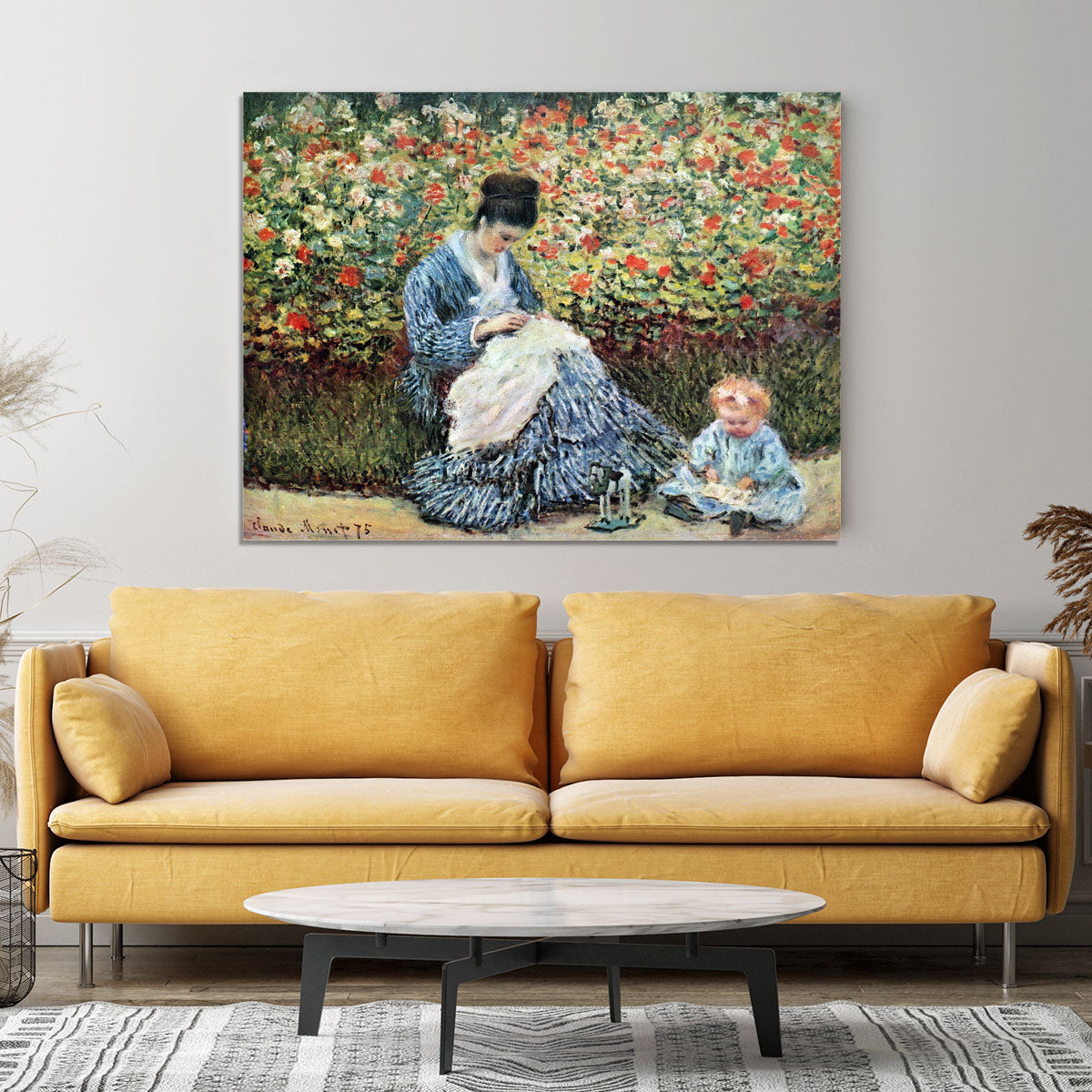 Madame Monet and child by Monet Canvas Print or Poster - Canvas Art Rocks - 4