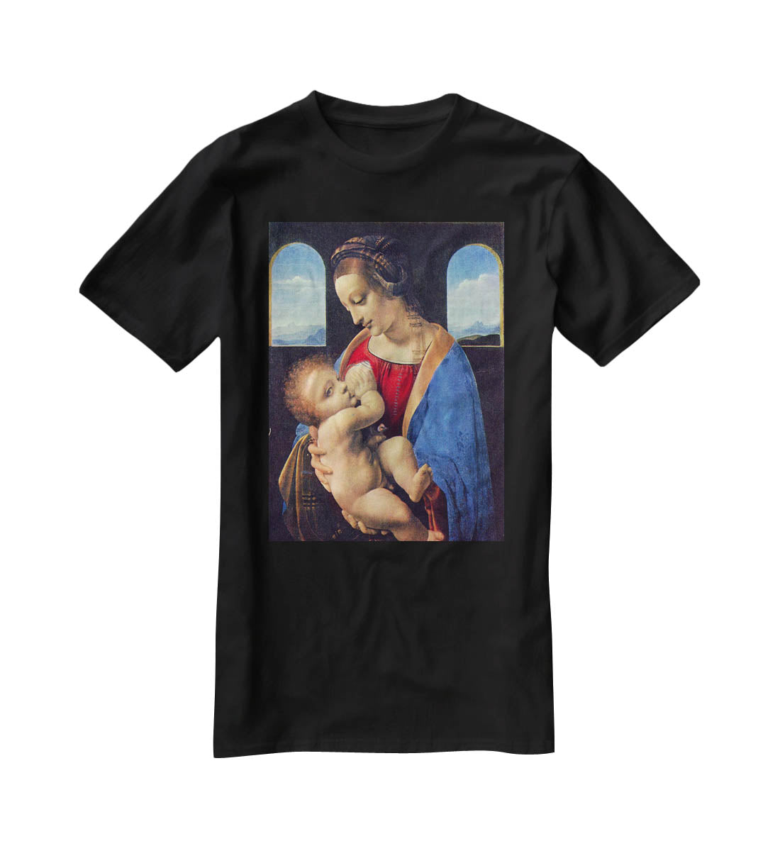 Madonna by Da Vinci T-Shirt - Canvas Art Rocks - 1