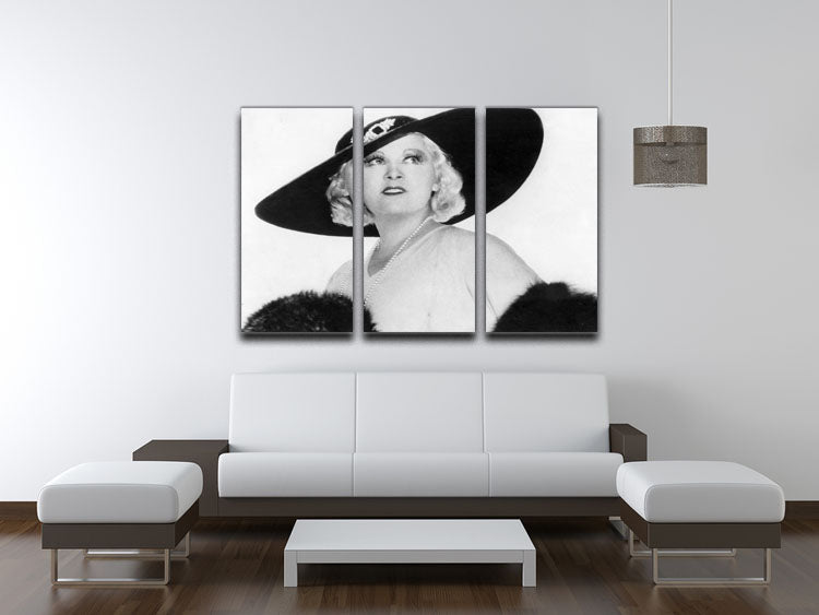 Mae West 3 Split Panel Canvas Print - Canvas Art Rocks - 3