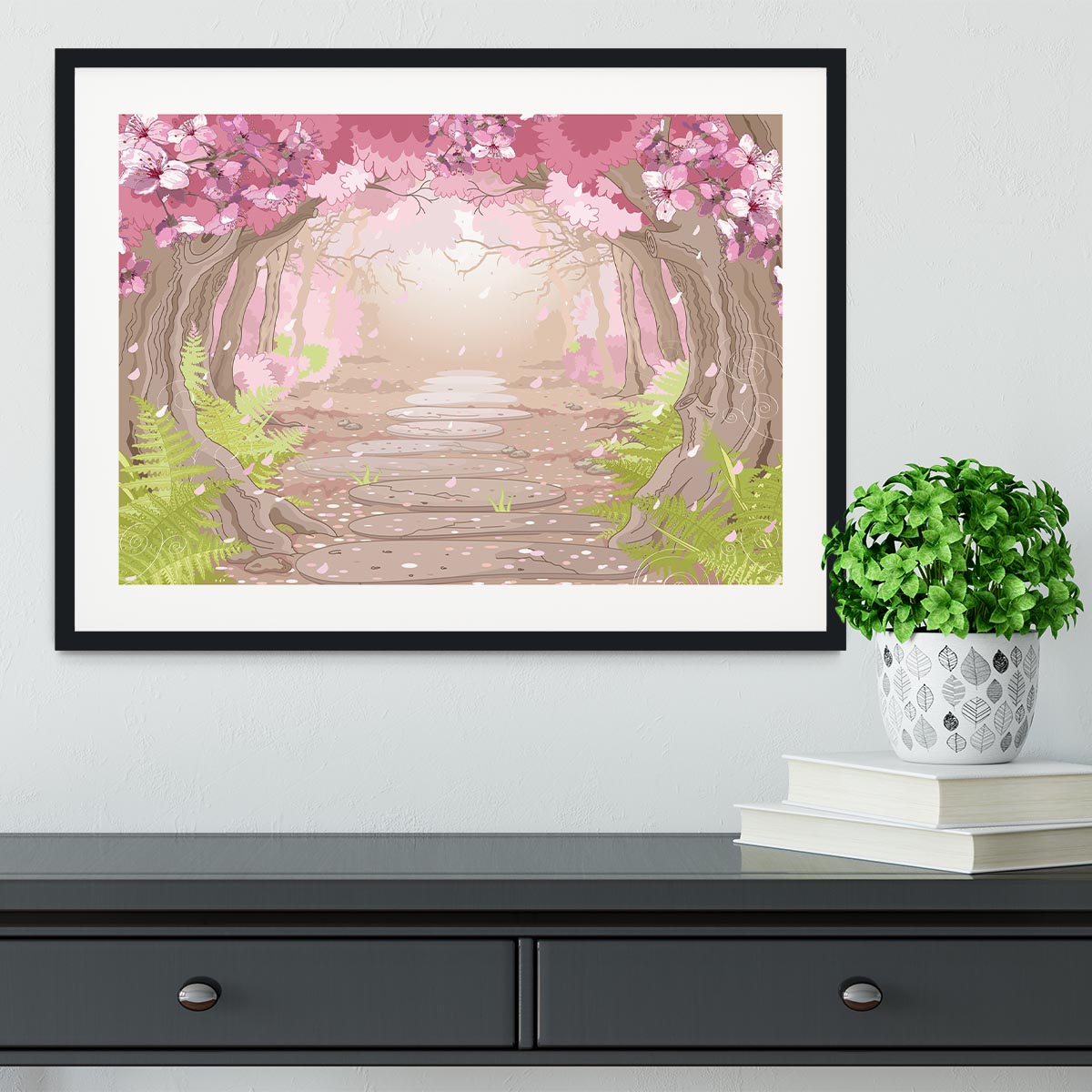 Magic spring forest Framed Print - Canvas Art Rocks - 1