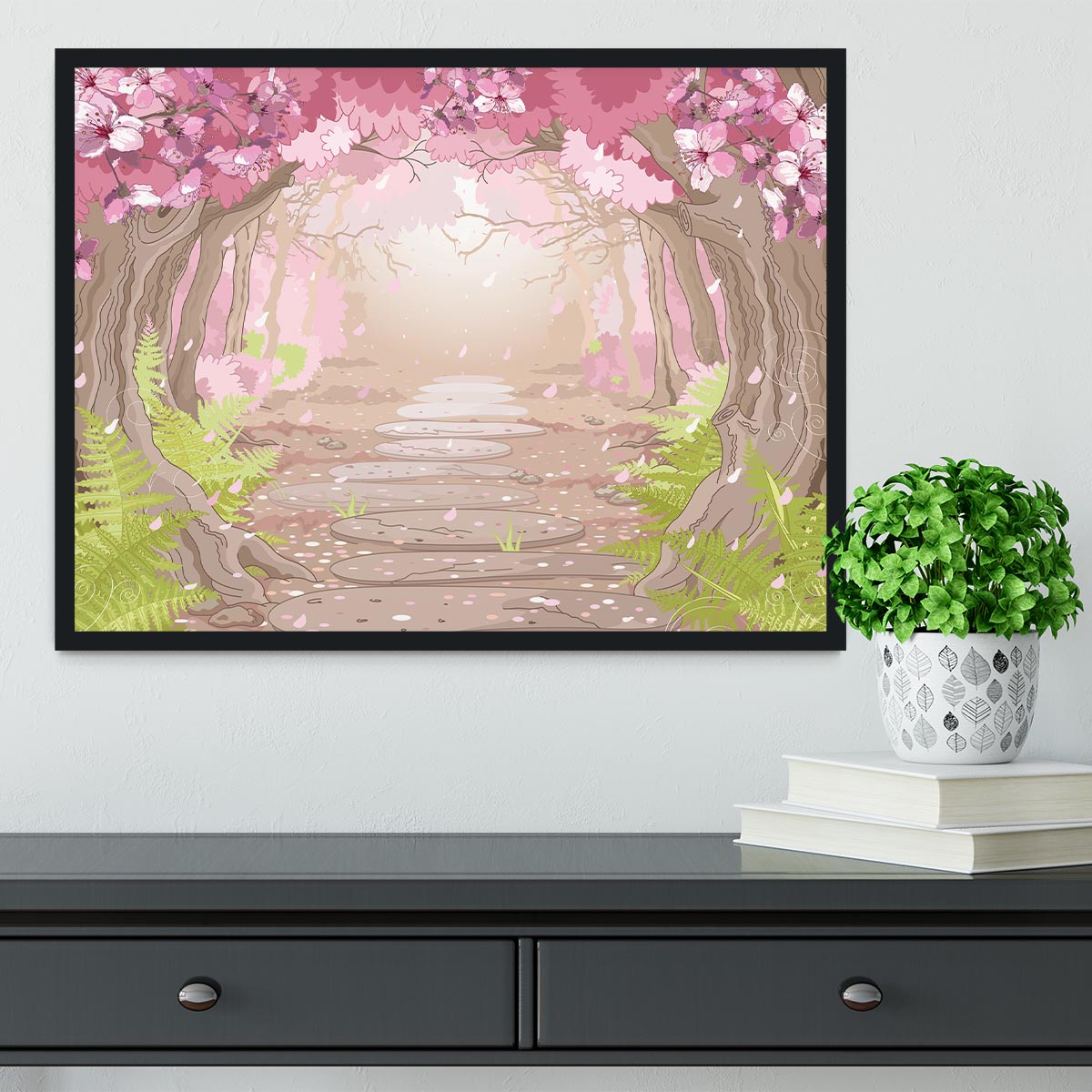 Magic spring forest Framed Print - Canvas Art Rocks - 2