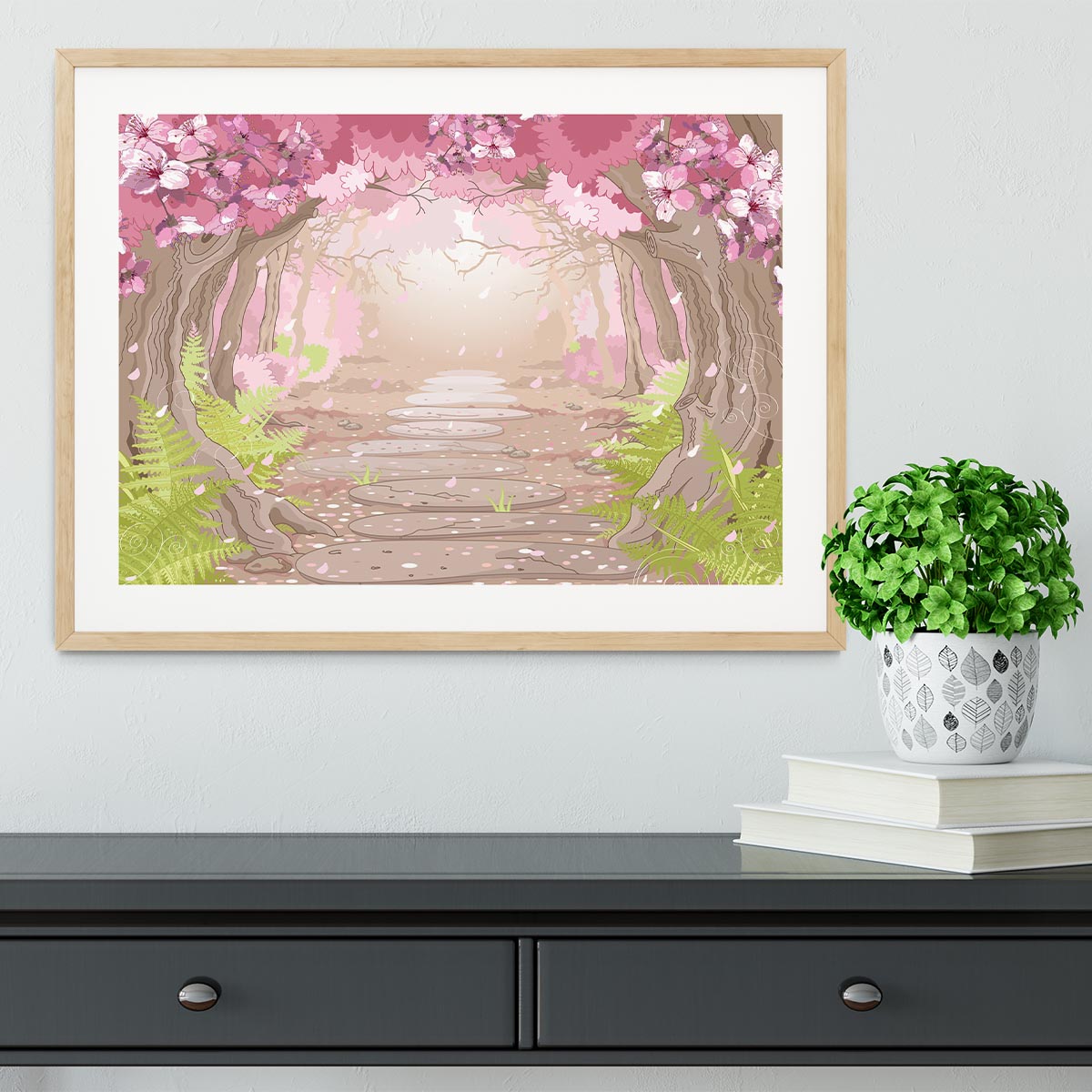Magic spring forest Framed Print - Canvas Art Rocks - 3