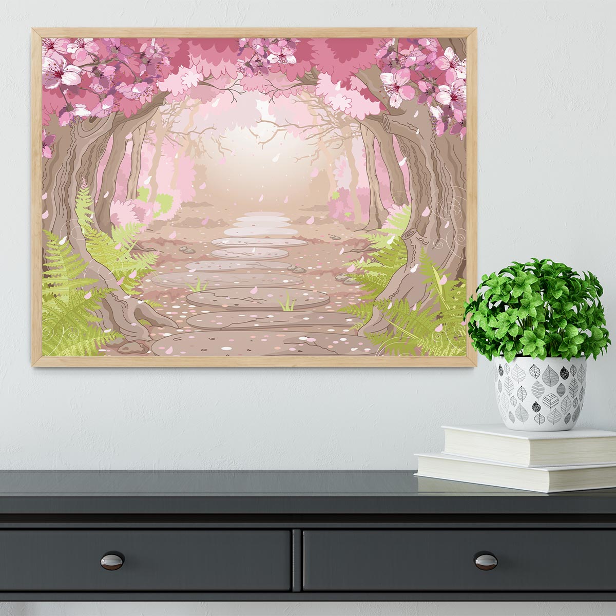 Magic spring forest Framed Print - Canvas Art Rocks - 4