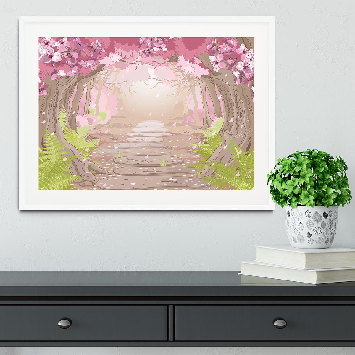 Magic spring forest Framed Print - Canvas Art Rocks - 5
