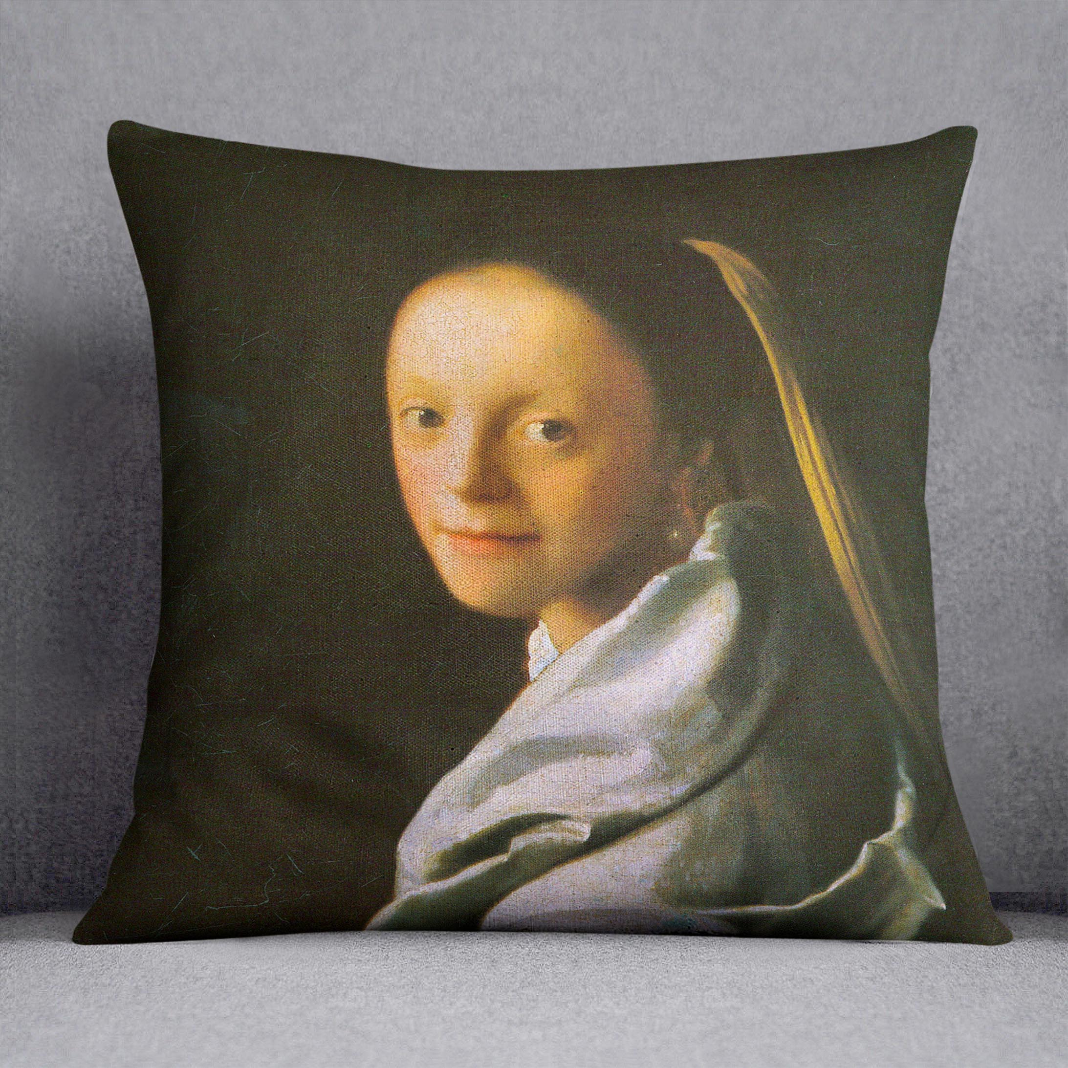 Maid by Vermeer Cushion