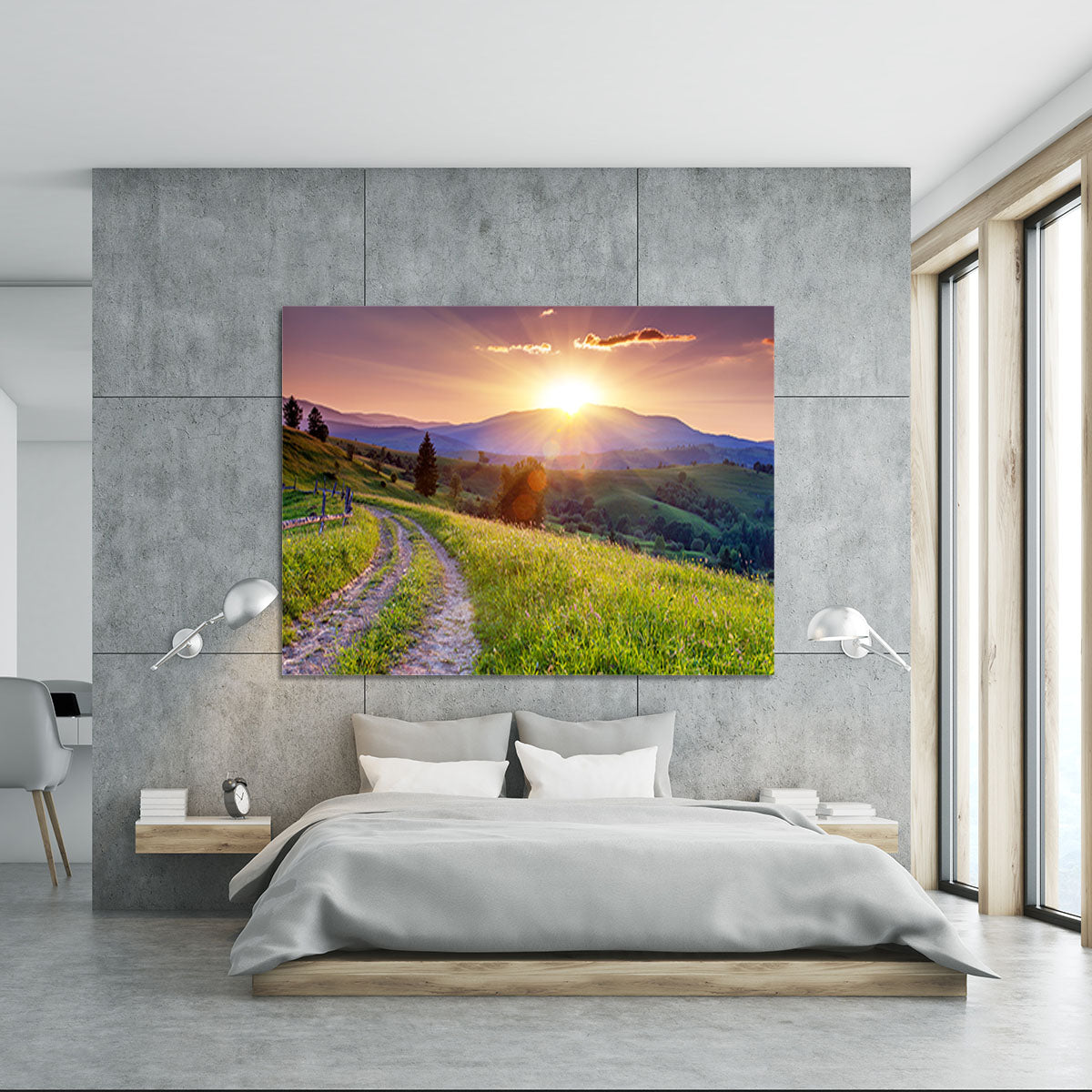 Majestic sunset in the mountains Canvas Print or Poster - Canvas Art Rocks - 5