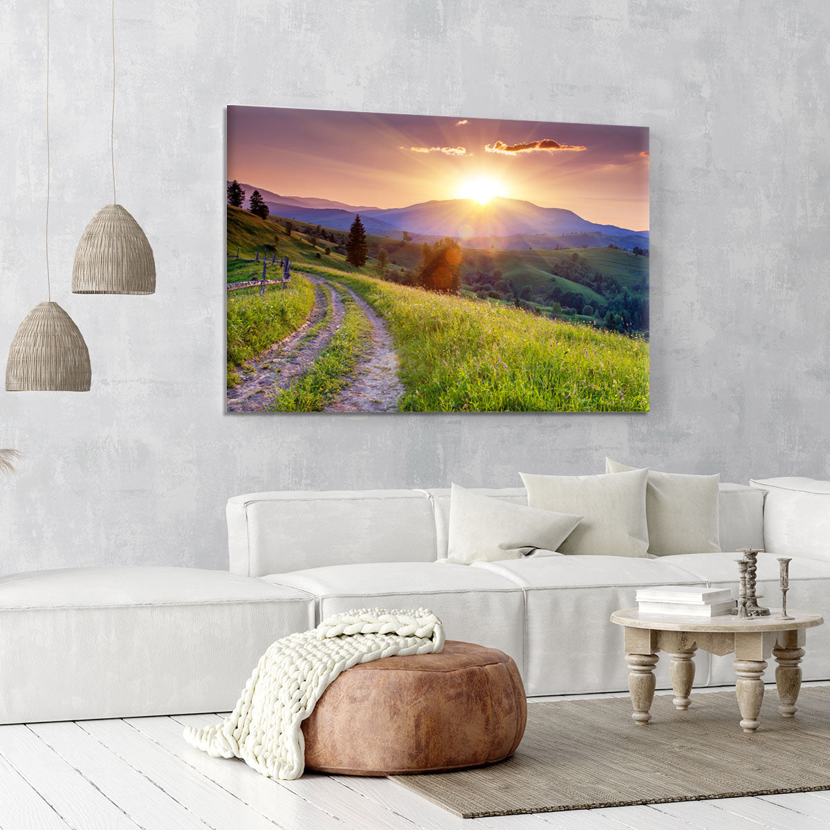 Majestic sunset in the mountains Canvas Print or Poster - Canvas Art Rocks - 6