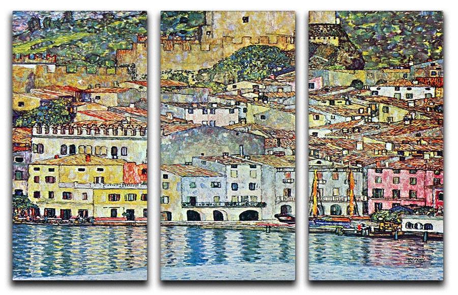 Malcena at the Gardasee by Klimt 3 Split Panel Canvas Print - Canvas Art Rocks - 1