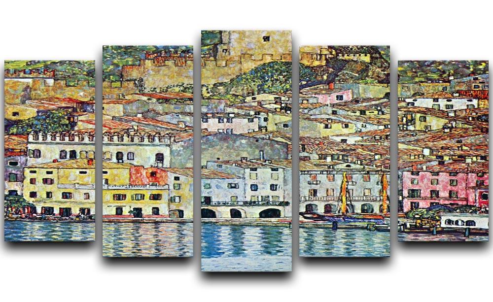 Malcena at the Gardasee by Klimt 5 Split Panel Canvas  - Canvas Art Rocks - 1