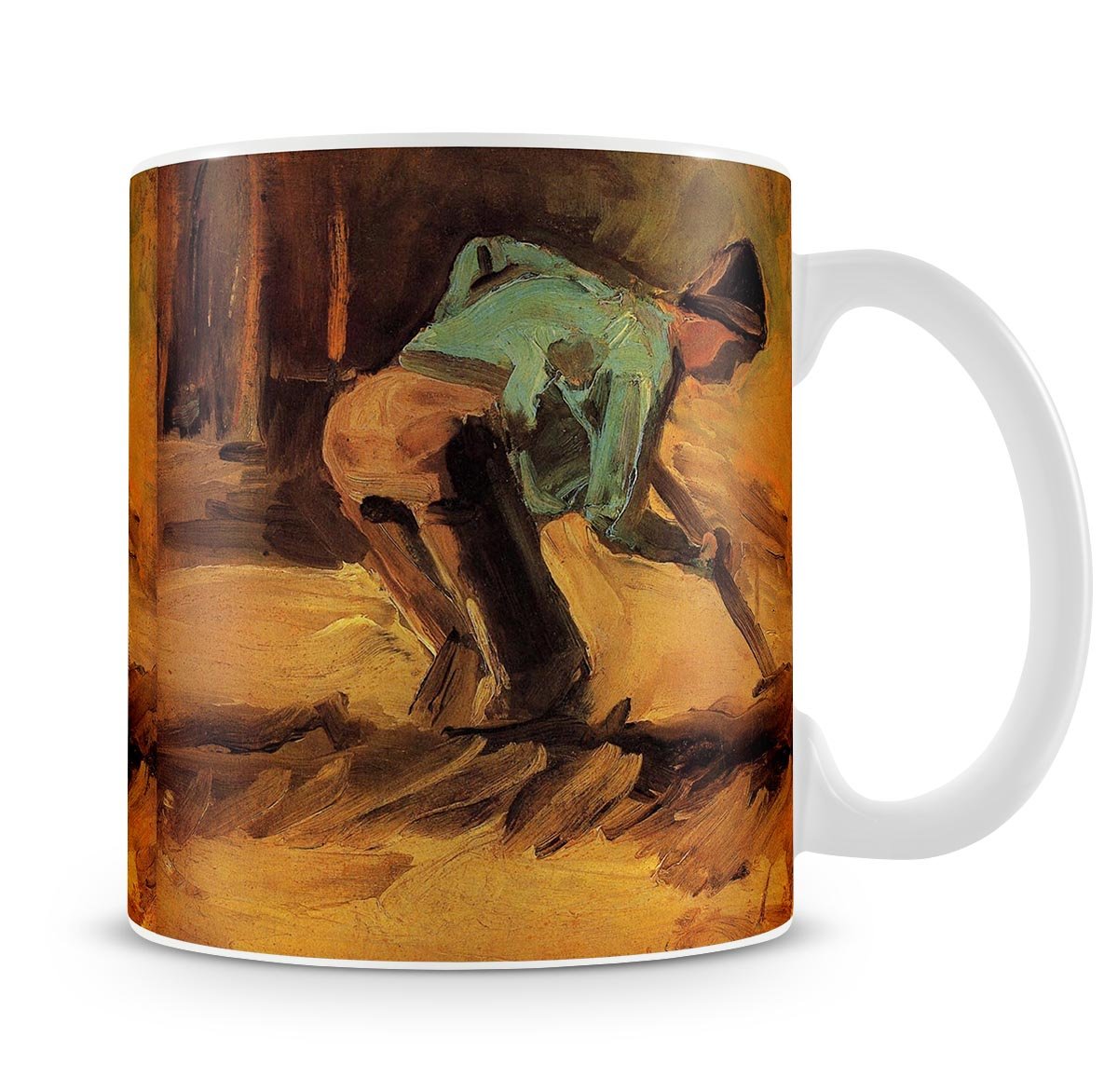 Man Stooping with Stick or Spade by Van Gogh Mug - Canvas Art Rocks - 4