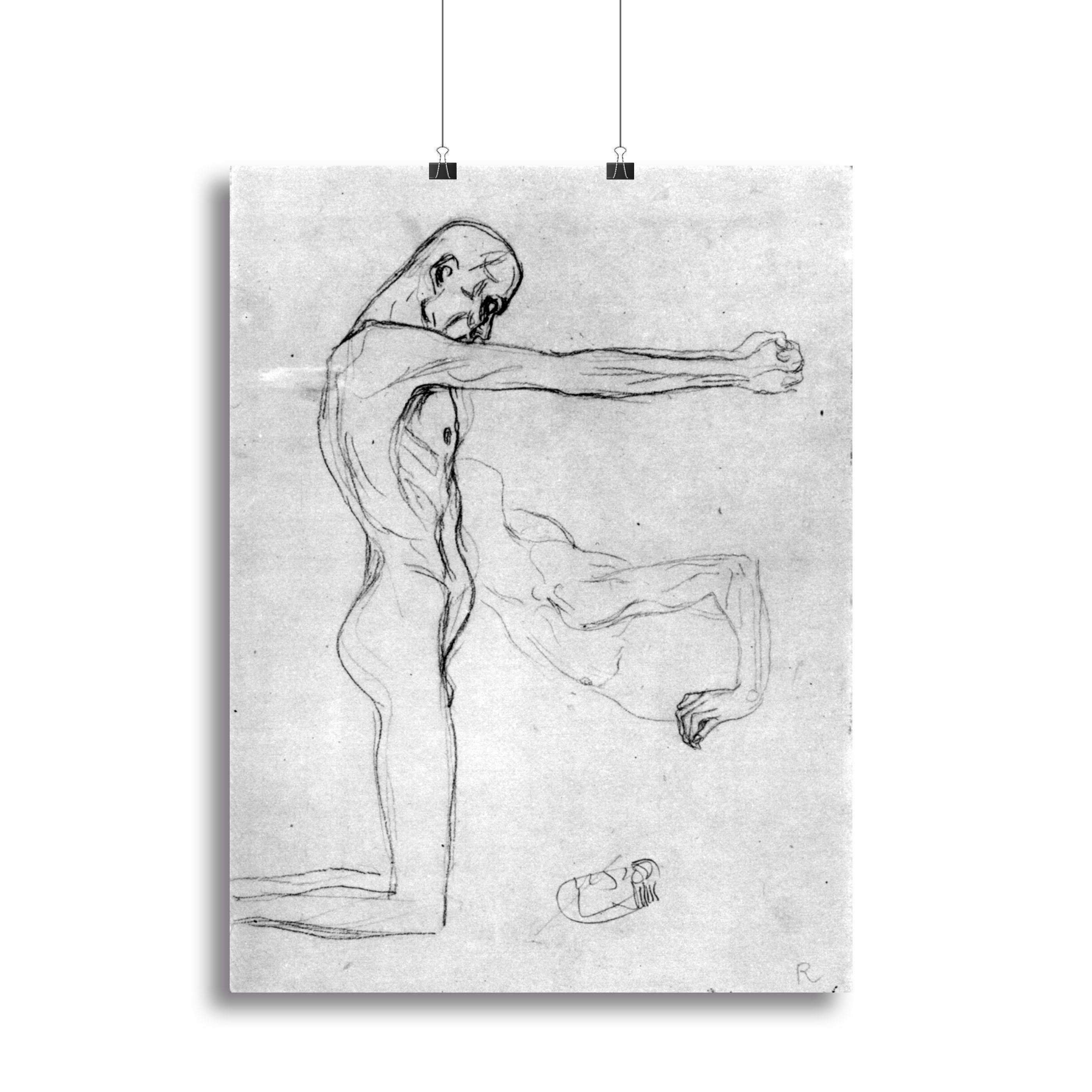 Man with with outstretched arms by Klimt Canvas Print or Poster - Canvas Art Rocks - 2