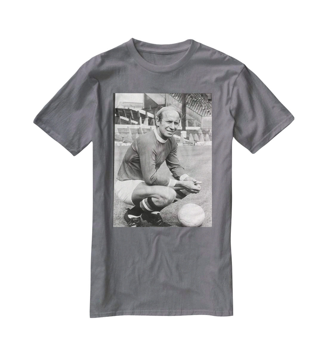 Manchester United Footballer Sir Bobby Charlton 1971 T-Shirt - Canvas Art Rocks - 3