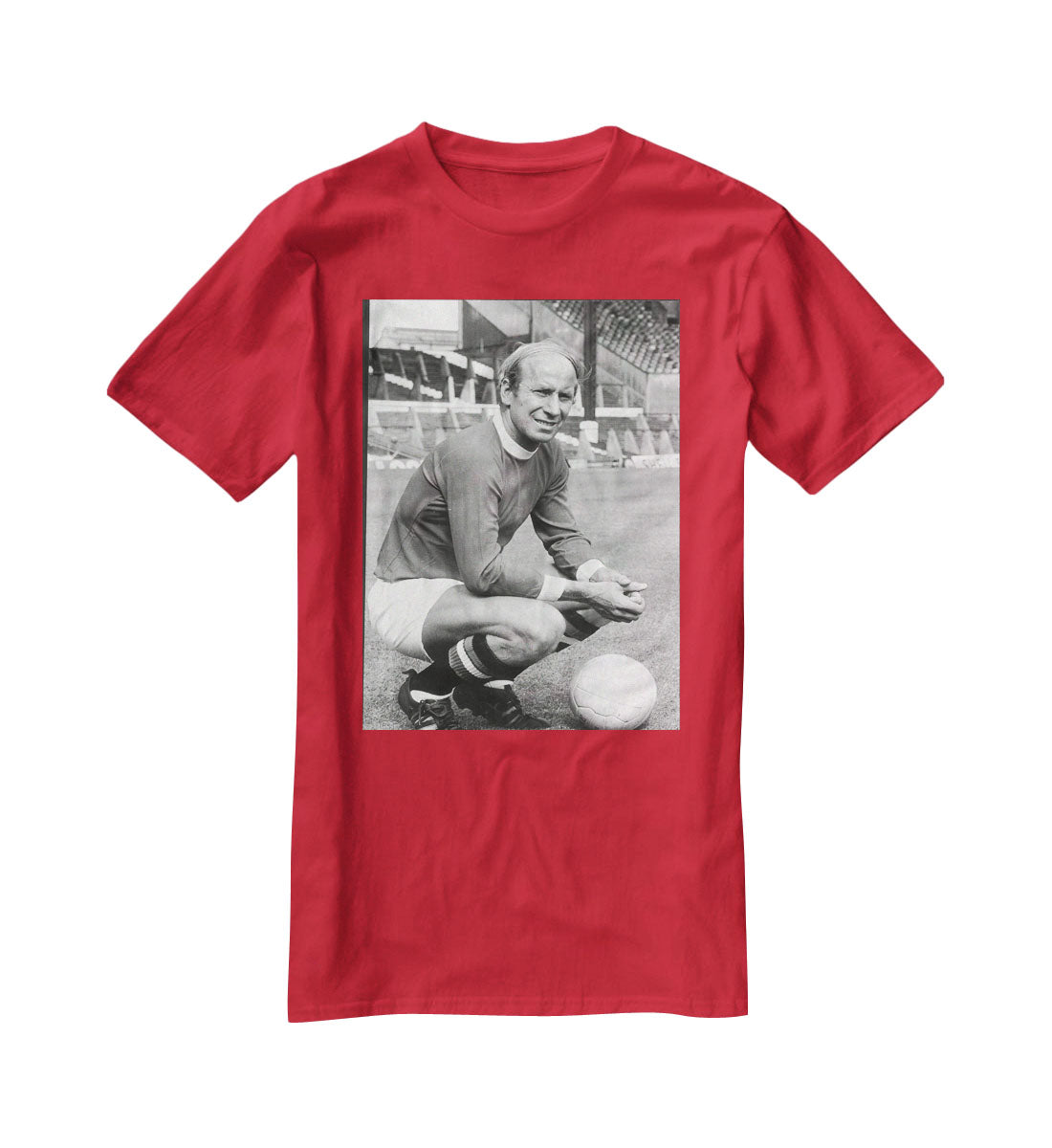 Manchester United Footballer Sir Bobby Charlton 1971 T-Shirt - Canvas Art Rocks - 4