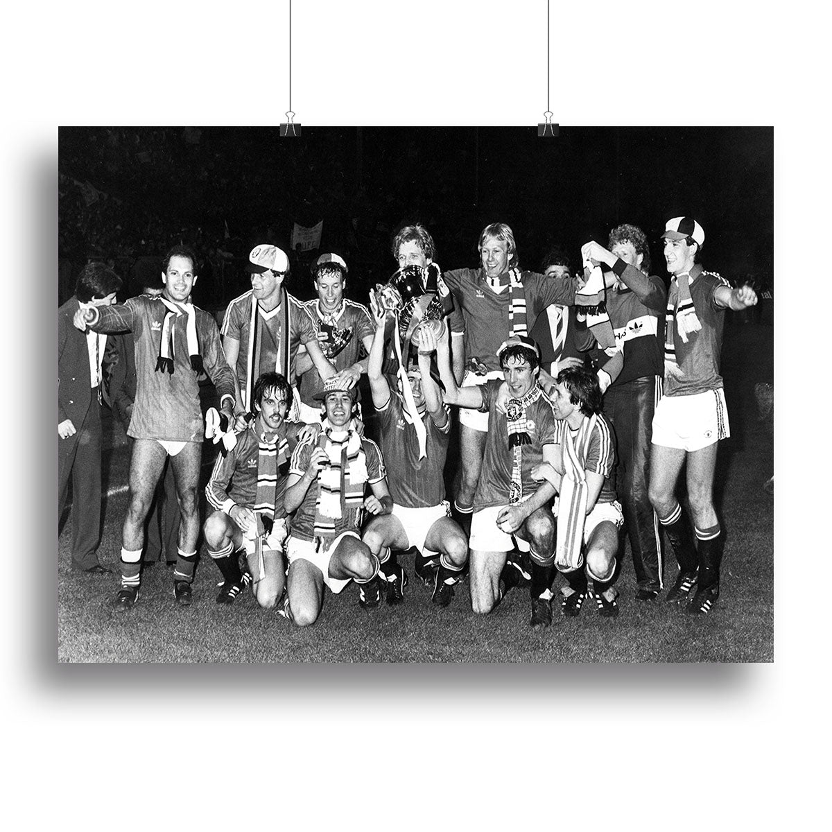 Manchester Utd Players With FA Cup 1983 Canvas Print or Poster - Canvas Art Rocks - 2