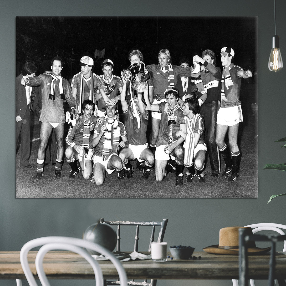 Manchester Utd Players With FA Cup 1983 Canvas Print or Poster - Canvas Art Rocks - 3