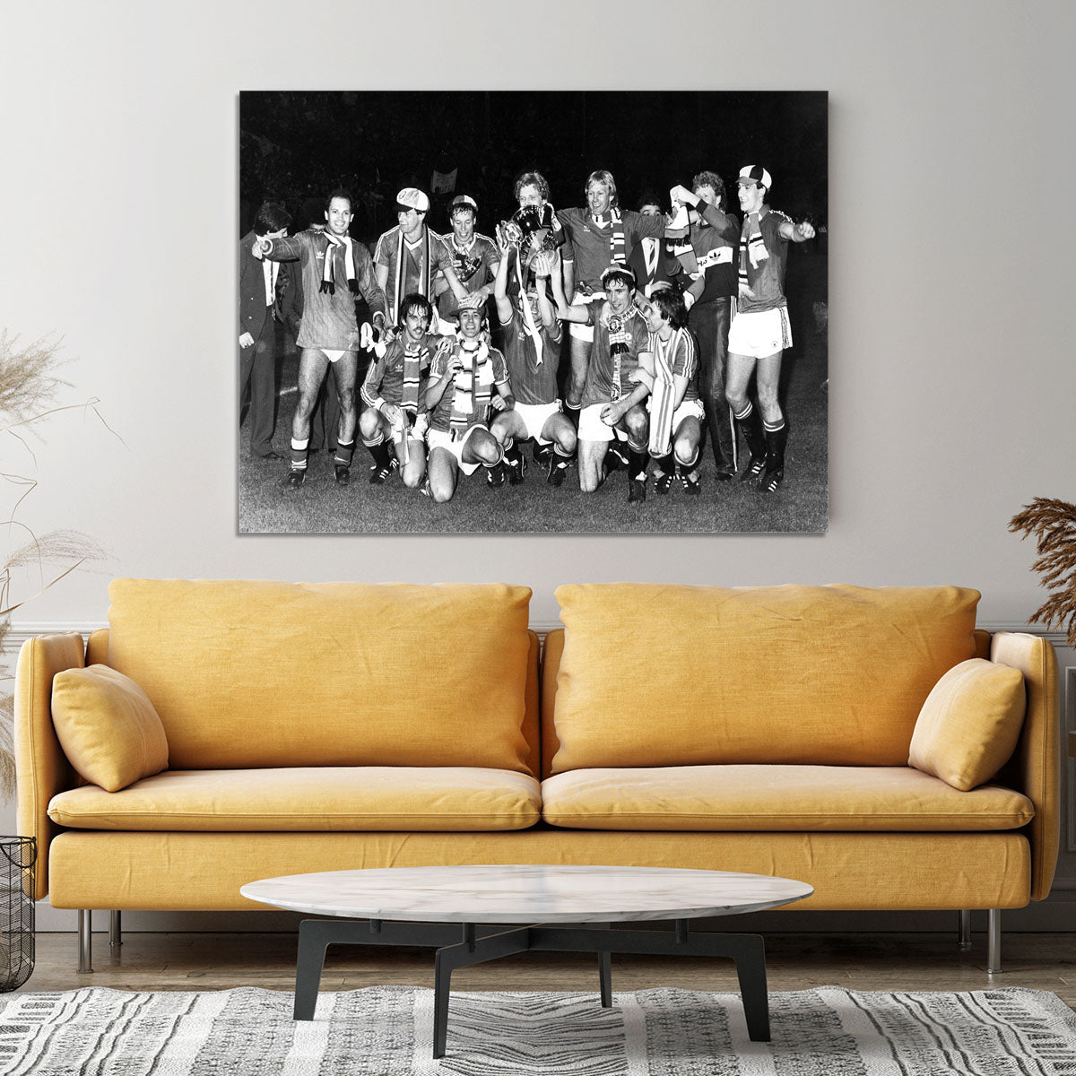 Manchester Utd Players With FA Cup 1983 Canvas Print or Poster - Canvas Art Rocks - 4