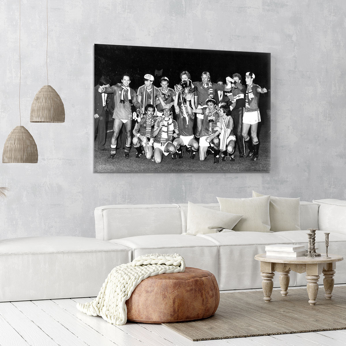 Manchester Utd Players With FA Cup 1983 Canvas Print or Poster - Canvas Art Rocks - 6