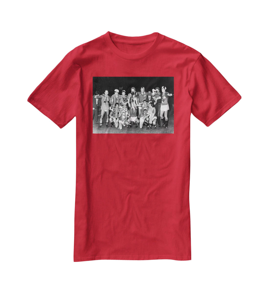 Manchester Utd Players With FA Cup 1983 T-Shirt - Canvas Art Rocks - 4