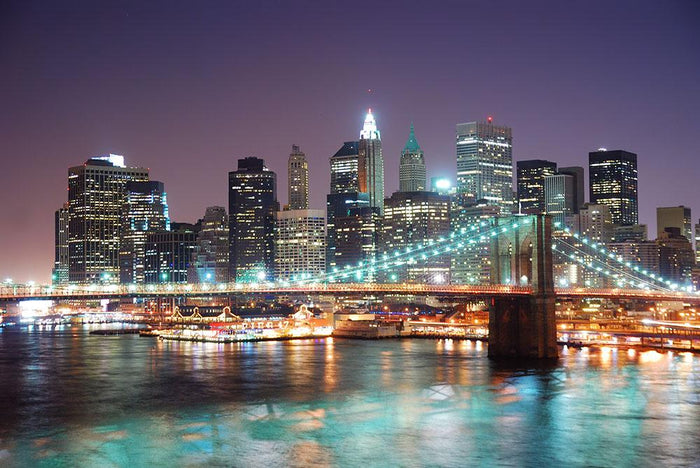 Manhattan skyline with skyscrapers over Hudson River Wall Mural Wallpaper