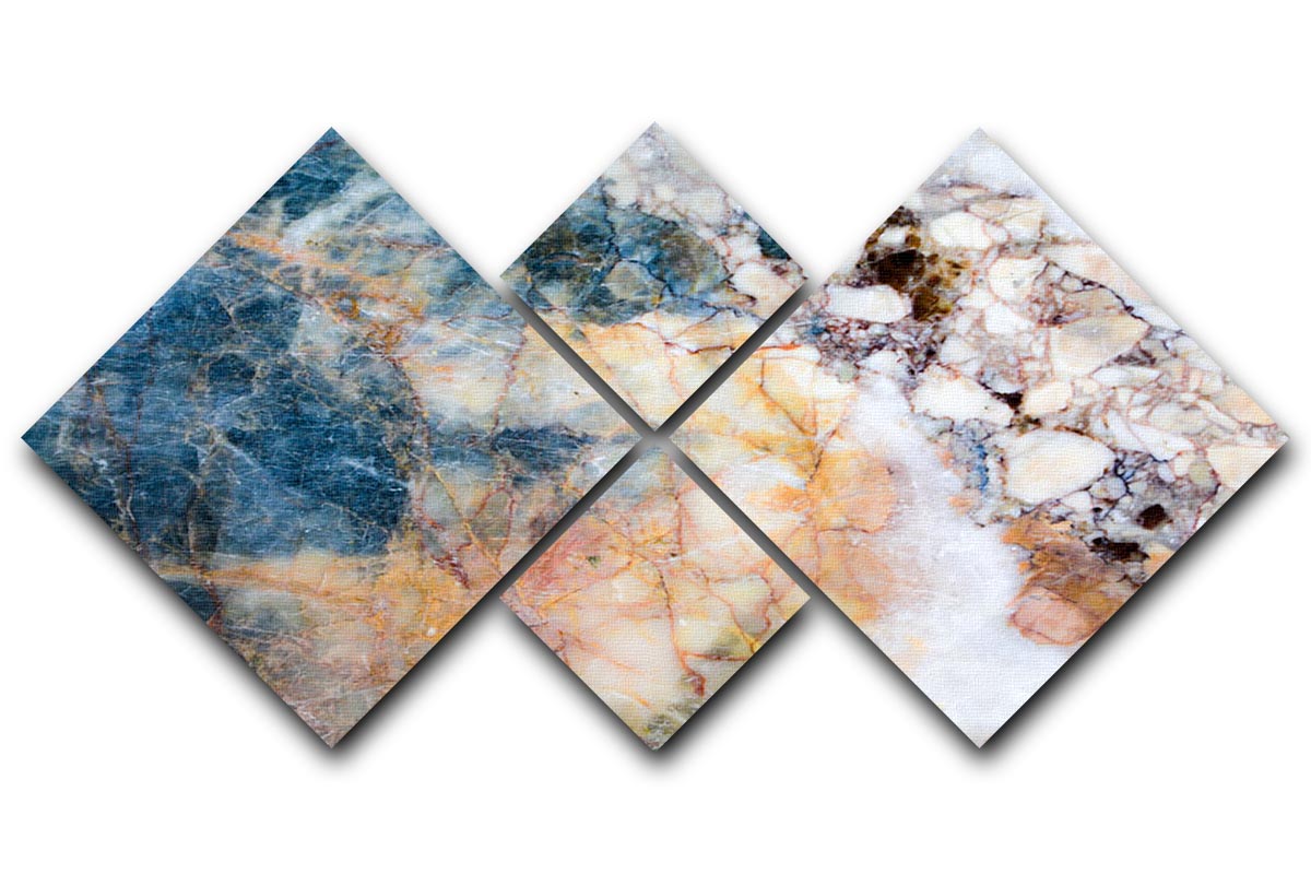 Marble patterned texture 4 Square Multi Panel Canvas - Canvas Art Rocks - 1