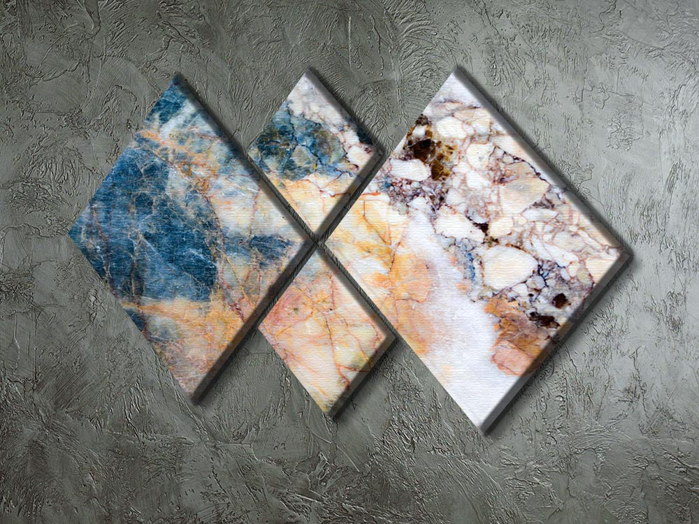 Marble patterned texture 4 Square Multi Panel Canvas - Canvas Art Rocks - 2