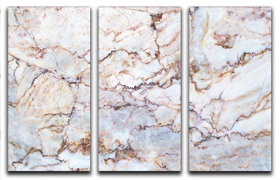 Marble with Brown Veins 3 Split Panel Canvas Print - Canvas Art Rocks - 1