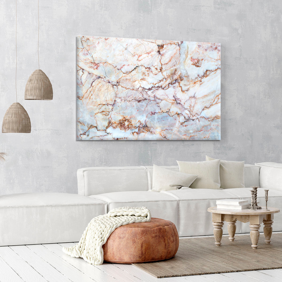 Marble with Brown Veins Canvas Print or Poster - Canvas Art Rocks - 6