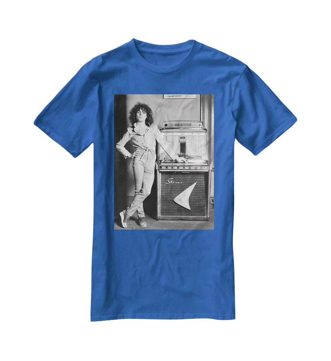 Marc Bolan at jukebox T-Shirt - Canvas Art Rocks - 2
